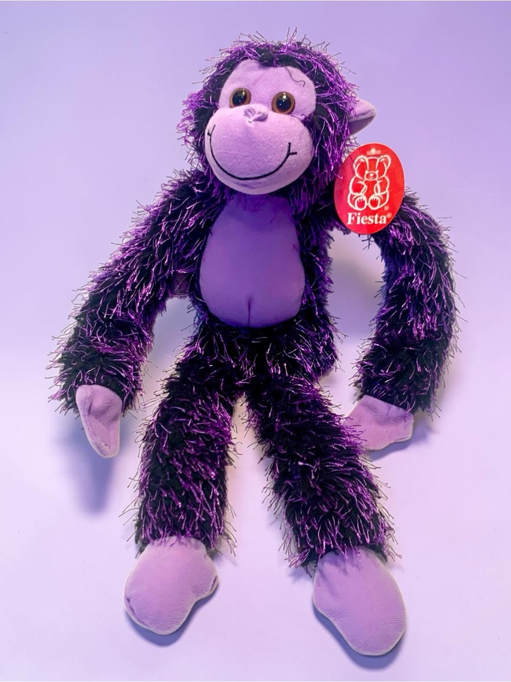 Fiesta Purple Fuzzy Monkey Plush Toy
